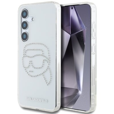 Etui KARL LAGERFELD Rhinestones Karl Head Logo do Samsung Galaxy S25 Przezroczysty