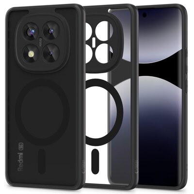 Etui TECH-PROTECT Magmat Magsafe Xiaomi Redmi Note 14 Pro+ 5G Przezroczysto-czarny
