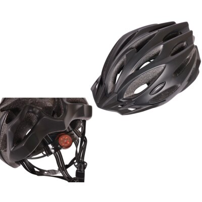 Kask rowerowy VÖGEL VKA-944 Czarny MTB z lampką (rozmiar M)
