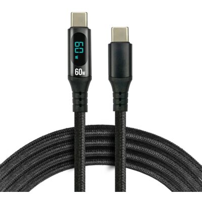 Kabel USB-C - USB-C EVERACTIVE CBB-1PDL 60W 1 m Czarny