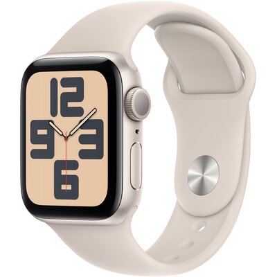 Apple Watch SE 2gen GPS 40mm koperta z aluminium (księżycowa poświata) + pasek sportowy rozmiar M/L (księżycowa poświata)