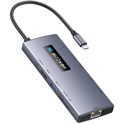 Hub BLITZWOLF BW-NEW TH8 USB Typu C, Aktywny