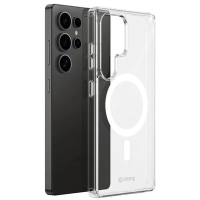 Etui CRONG Crystal Shield Magnetic MagSafe do Samsung Galaxy S25 Ultra Przezroczysty