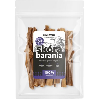 Przysmak dla psa UNISZKI Skóra barania 100 g