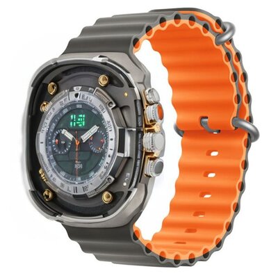 Pasek DEVIA Deluxe Sport6 do Apple Watch (38/40/41mm) Szaro-pomarańczowy