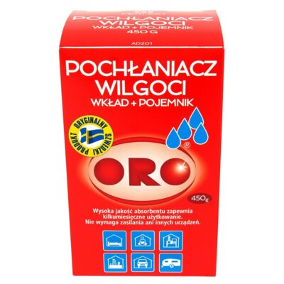 Pochłaniacza wilgoci ORO AD201 450 g + Pojemnik