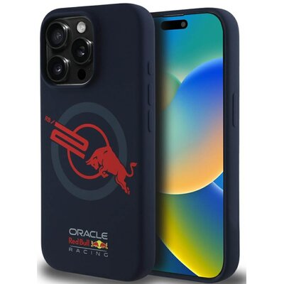 Etui RED BULL HC Silicone ORBR20 Logo Red Lining do Apple iPhone 15 Pro Max Granatowy