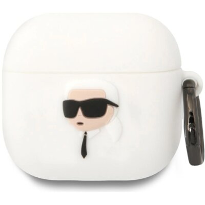 Etui na słuchawki KARL LAGERFELD 3D Silicone NFT do Apple AirPods 4 Biały