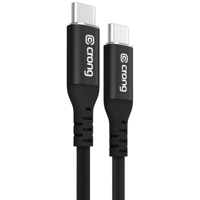 Kabel USB-C - USB-C CRONG Soft Link 1.2 m Czarny