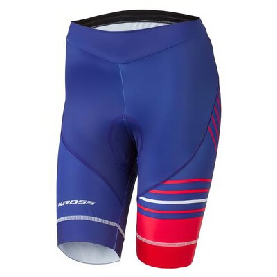 Spodenki rowerowe KROSS Flow Lady (rozmiar XS) Niebiesko-czerwony