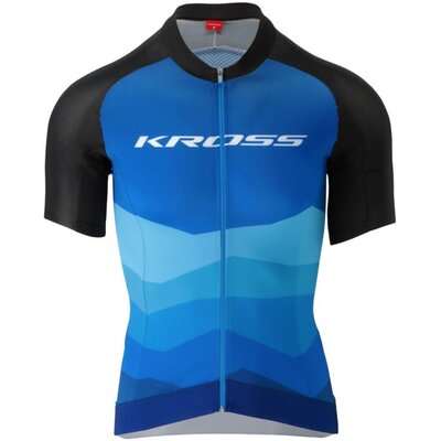 Koszulka rowerowa KROSS Pro Light Tokyo Edition (rozmiar S) Czarno-niebieski