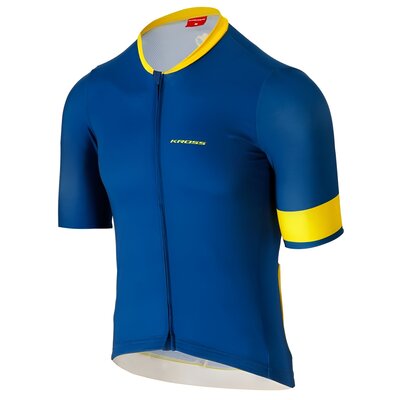 Koszulka rowerowa KROSS Gravel Vojago JRS (rozmiar S) Niebieski