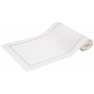 Bieżnik MY HOME Gold Line 40 x 150 cm Biało-złoty