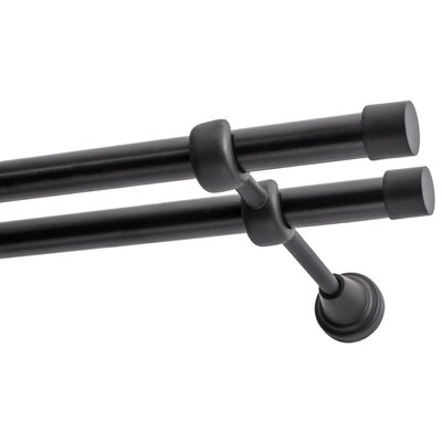 Karnisz DECASTYL Luna podwójny 400 cm Czarny