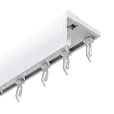 Szyna sufitowa DECASTYL z agrafkami podwójna 250 cm Biały