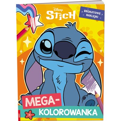 Kolorowanka Disney Stitch Megakolorowanka z naklejkami (miękka okładka)