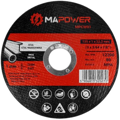 Tarcza do cięcia DEKO MPCW01 125 mm