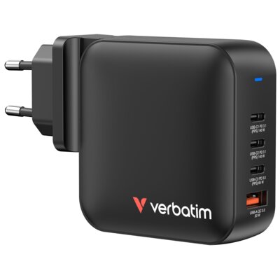 Ładowarka podróżna VERBATIM Gan charger 32216 165 W Czarny
