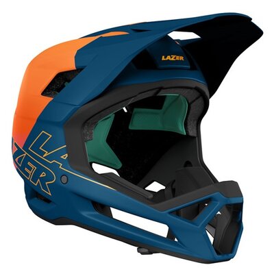 Kask rowerowy LAZER Cage KinetiCore Pomarańczowo-niebieski mat MTB (rozmiar M)