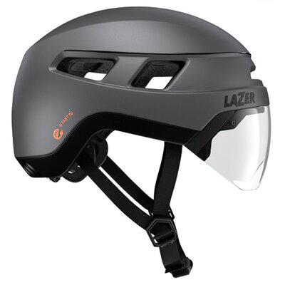 Kask rowerowy LAZER Urbanize NTA Szary mat Miejski z lampką (rozmiar M)