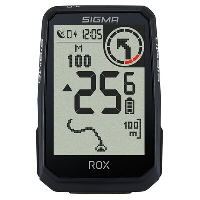 Nawigacja rowerowa SIGMA Rox 4.0 Endurance HR Set Czarny Podświetlany