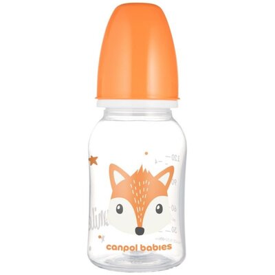 Butelka CANPOL BABIES Cute Animals 11/851 120 ml Pomarańczowy