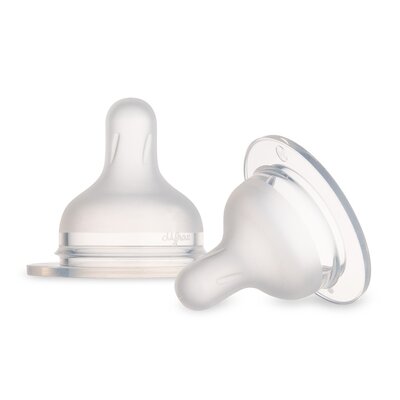 Smoczek CANPOL BABIES S-Shape M 59/892 Przezroczysty 3 m+ (2 sztuki)
