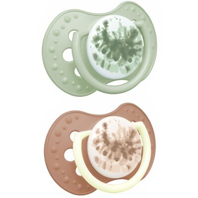 Smoczek LOVI Tie Dye 3-6 m Wielokolorowy (2 sztuki)