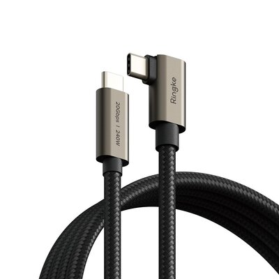 Kabel USB-C - USB-C RINGKE USB 3.2 Gen 2x2 PD240W 2 m Czarny