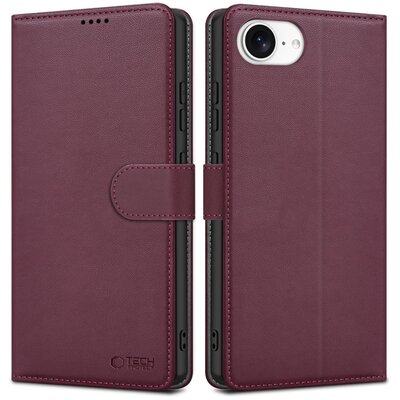 Etui TECH-PROTECT Wallet do Apple iPhone 16e Bordowy