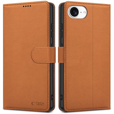 Etui TECH-PROTECT Wallet do Apple iPhone 16E Brązowy