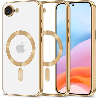 Etui TECH-PROTECT MagFlex MagSafe do Apple iPhone 16e Przezroczysto-złoty
