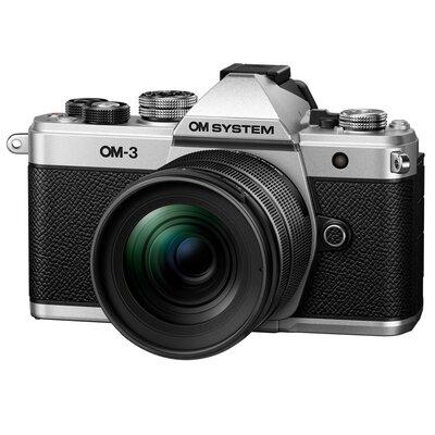 Aparat bezlusterkowy OLYMPUS OM-3 Srebrny + Obiektyw 12-45 mm f/4.0 Pro Kit