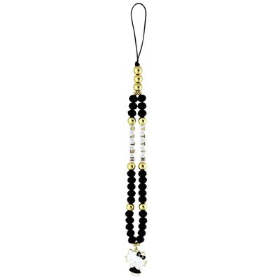 Zawieszka do telefonu HELLO KITTY Pearls and Beads Kitty Charm Czarny