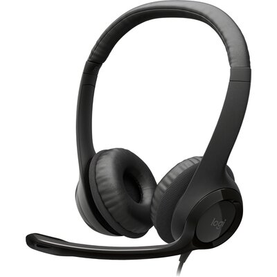 Słuchawki LOGITECH H390 Nauszne, Dźwięk przestrzenny Czarny