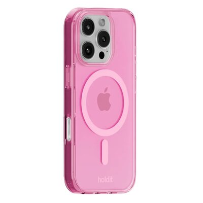 Etui HOLDIT MagSafe do Apple iPhone 16 Pro Przezroczysto-różowy