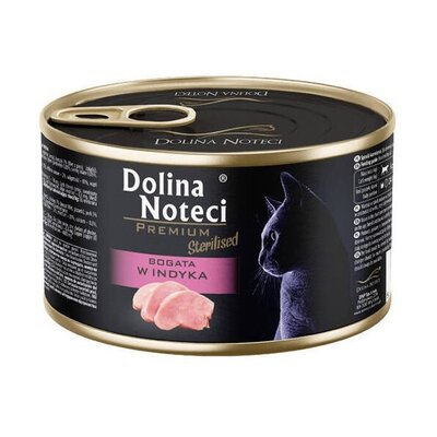 Karma dla kota DOLINA NOTECI Premium Sterilised Bogata w Indyka 185 g