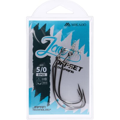 Haczyk wędkarski MIKADO Jaws Offset z wkrętem nr 2/0 HJA03-2/0 (3 szt)