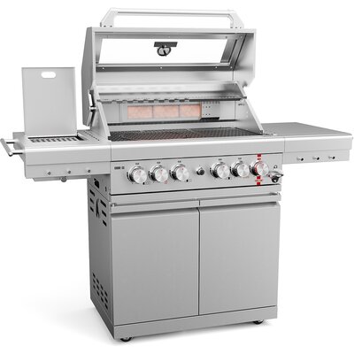 Grill ogrodowy gazowy KOLER Krone S2 Silver 21.6 kW 74 x 46 cm