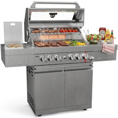 Grill ogrodowy gazowy KOLER Krone S3 Silver 21.6 kW 74 x 47 cm