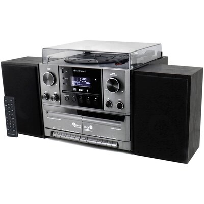 Wieża SOUNDMASTER MCD5600BR Srebrna, Bluetooth, Odtw.CD/-R/-RW, Odtwarzacz kaset magnetofonowych, Gramofon, Tuner FM/DAB