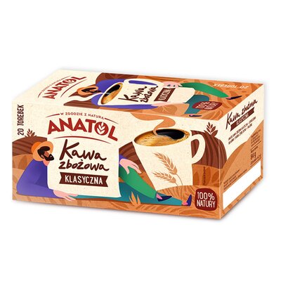 Kawa zbożowa ANATOL Klasyczna Bezkofeinowa (20 szt.)