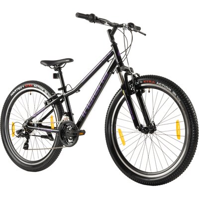 Rower młodzieżowy INDIANA X-Pulser 1.6 26 cali dla chłopca Czarno-fioletowy