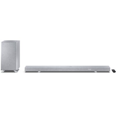 Soundbar SHARP HT-SBW53121 Srebrny 3.1.2-kanałowy, Bezprzewodowy Subwoofer,HDMI eARC,Dolby Atmos,4K,BT