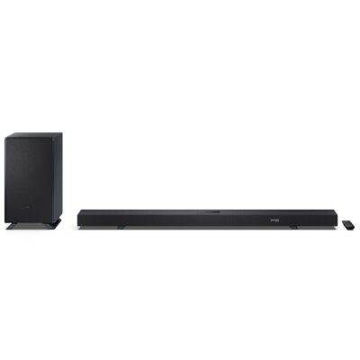Soundbar SHARP HT-SBW55121 Czarny 5.1.2-kanałowy, Bezprzewodowy Subwoofer, HDMI eARC, Dolby Atmos, 4K, BT