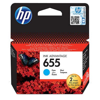 Tusz HP 655 Błękitny 9 ml CZ110AE