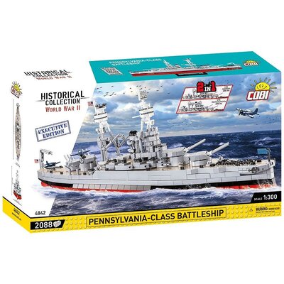 Klocki plastikowe COBI Historical Collection World War II Pennsylvania Class Battleship COBI-4842