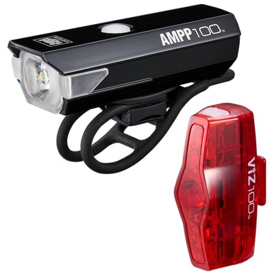 Zestaw lampek rowerowych CATEYE Ampp 100 + Viz 100