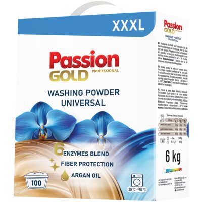 Proszek do prania PASSION GOLD Professional 6 kg Uniwersalny