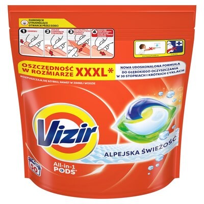 Kapsułki do prania VIZIR All In 1 Pods Alpejska świeżość - 50 szt.